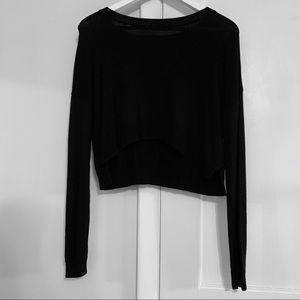 Black crop sweater